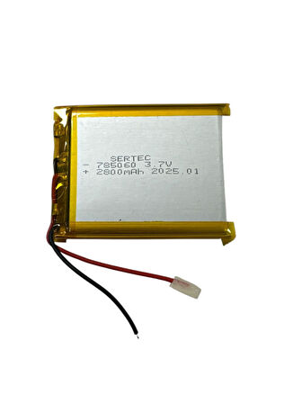 785060 3.7V 2800mAh Li-Polymer Pil Devreli/1.5A