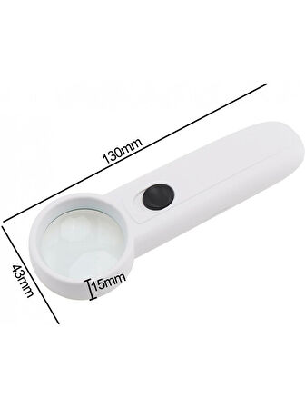 15X Çok Fonksiyonlu 2 Led Işıklı Taşınabilir El Büyüteç