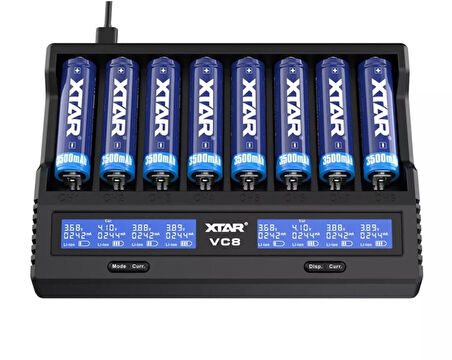 VC8 Sekizli Li-ion / NI-CD / NI-MH Pil Şarj Cihazı