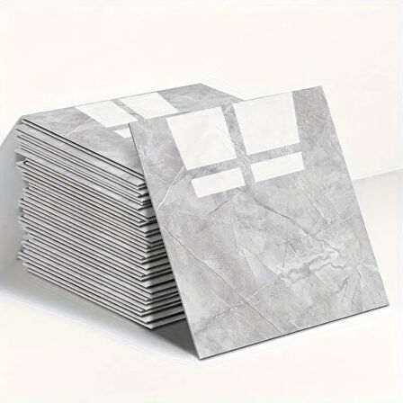 Mermer Desen Duvar Sticker Gri 30 x 30 Cm 1 Adet