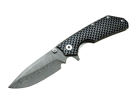 Damascus DMS 2 16 Gri Kamp Çakı 21cm- Yarı Otomatik, Metal Sap