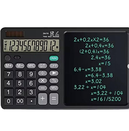 ZR900 Siyah Yazı Tahtalı Hesap Makinesi