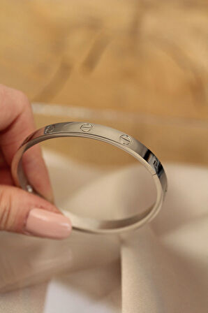 Silver Renk Çelik Bilezik - TJ-BB3569