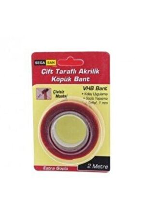 Çift Taraf Akrilik Şeffaf Silikon Bant 18mm*2mt