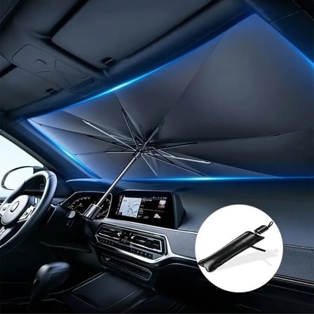 Katlanır Oto Ön Cam Güneşlik - Araba İçi Pratik Güneş Koruyucu Şemsiye - UV Işınları ve Isı Yalıtımı İçin Etkili Koruma