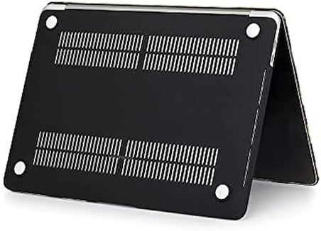 MacBook Pro 13 İnç Kılıf A1425 A1502 Uyumlu Sert Kapak Hard Case Koruyucu Retina 13 Laptop Kılıfı Siyah Mermer Desenli İnce Hafif Tam Koruma Siyah