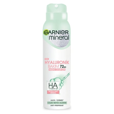 5 Adet Garnier Mineral Hyaluronik Bakım Sprey Deodorant