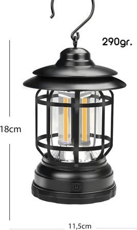 - Nostaljik Led Lamba - Kamp Lambası - Pilli