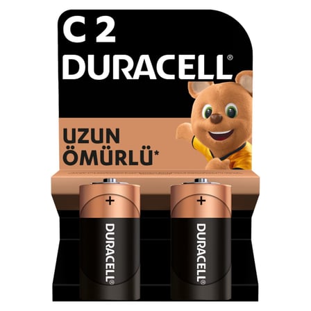 4 Adet Duracell Alkalin C Pil, 1,5V (LR14 / MN1400), 2’li Paket
