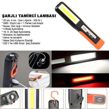 Şarjlı Tamirci Lambası Wt-297