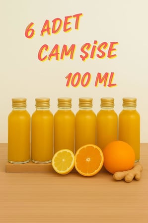 6 Adet Şeffaf Cam Shot Şişesi Sızdırmaz Gold Metal Kapaklı Kolonya Koku Süs Çok Amaçlı Şişe 100ml