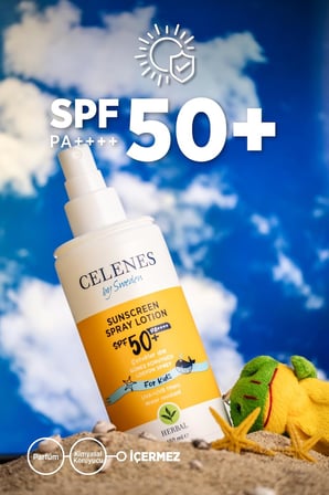 Celenes Herbal SPF 50+ Çocuk Güneş Koruyucu Losyon Sprey (150 ml)