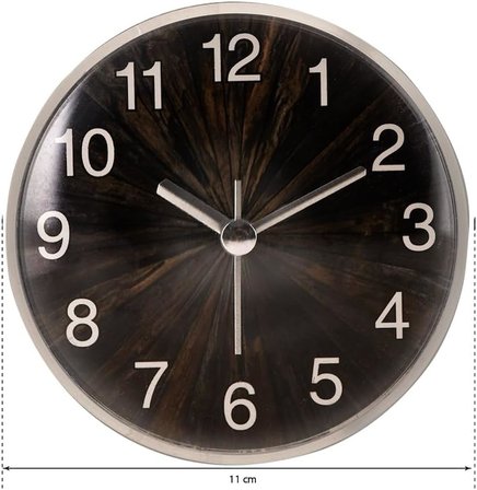 Mıknatıslı Buzdolabı Saati 11 Cm, Magnetli Mini Mutfak Saati, Dekoratif Modern Duvar Saati, Metal Yüzeylere Uyumlu Kompakt Saat - Kiely Oscurita Bds-Y Myk2047-11