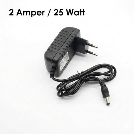 12V Fişli Adaptör 2 Amper 25 Watt - Şerit LED, Modem ve Kamera Uyumlu Güç Kaynağı Trafosu - Cata