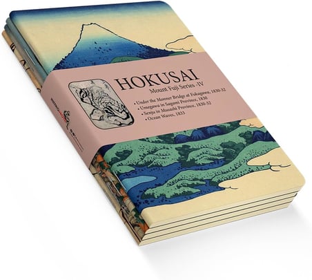 Hokusai 4'lü Defter Seti 4, Mount Fuji Series Iv, Çizgisiz, 64 Sayfa, 14x21cm
