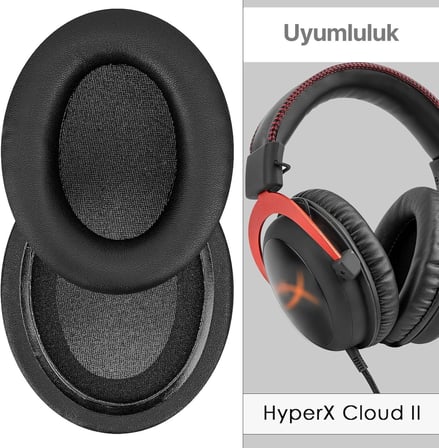 Hyper X Cloud 3/2 / 1 ve Cloud Alpha için Suni Deri Kulaklık Pedi Yüksek Kaliteli Materyal Kulaklık Süngeri