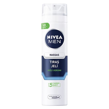 5 Adet NIVEA MEN Erkek Hassas Ciltlere Özel Tıraş Jeli 200 Ml