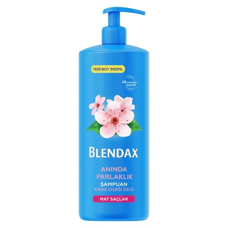 5 Adet Blendax Anında Parlaklık Kiraz Çiçeği Özlü Şampuan 900 ml