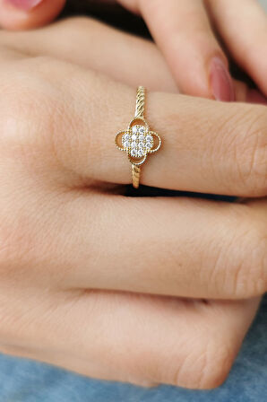 Altın Van Clef Burgu Kol Yüzük