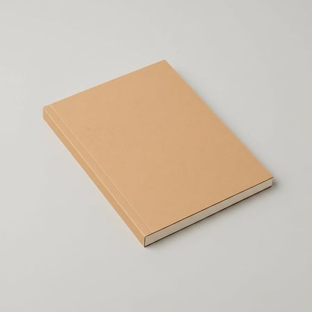 Amerikan Ciltli, A5 Noktalı Not Defter, 64 Yaprak, 90 gr. Ivory Kağıt, Ofis İçin İdeal, Plan (Kraft Kapak)