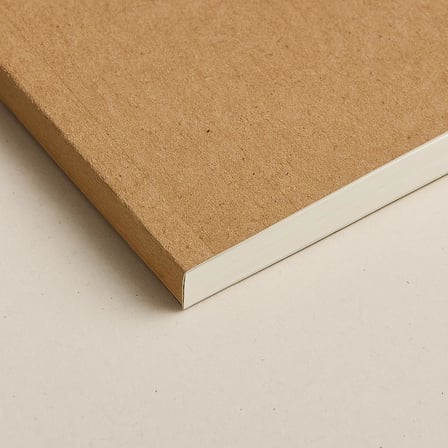 Amerikan Ciltli, A5 Noktalı Not Defter, 64 Yaprak, 90 gr. Ivory Kağıt, Ofis İçin İdeal, Plan (Kraft Kapak)