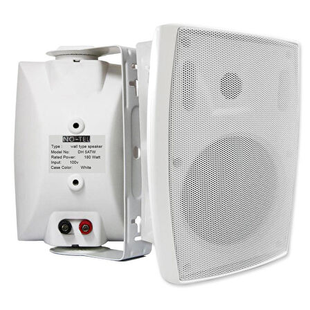 NO-TEL DH-5ATW Sütun Hoparlör 13cm 180 Watt Trafolu Beyaz 1 Adet