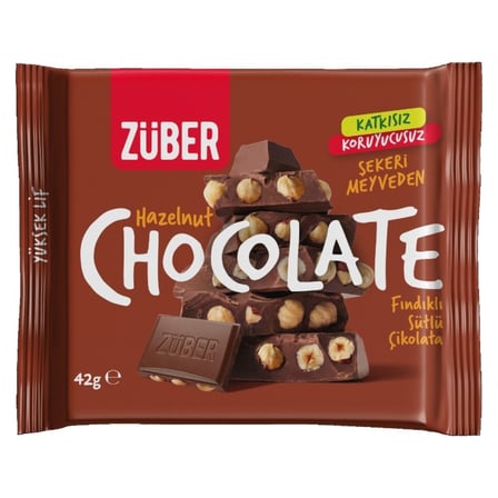 5 Adet Züber Fındıklı Sütlü Çikolata 42 G