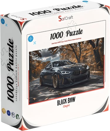Black BMW Coupe 1000 Parça Puzzle
