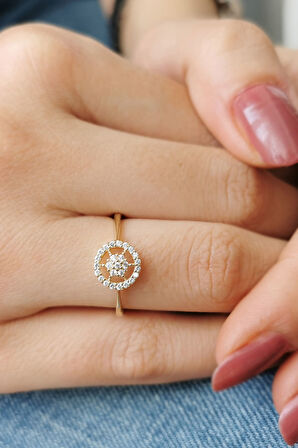 Altın 14 Ayar Çiçek Model Sade Yüzük