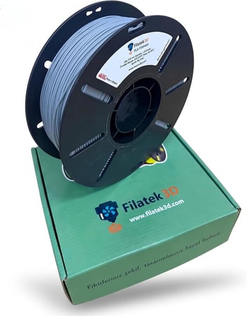 PLA + 1.75mm Gri 1kg 3D Yazıcı Filamenti - Profesyonel Baskı Kalitesi