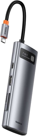 Baseus StarJoy 7 in 1 Multifonksiyonel Hub Adaptör-Uzay Gri