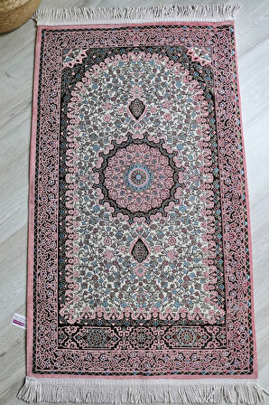 Osmanlı Desen Astarlı Lüks Seccade S1018 Krem