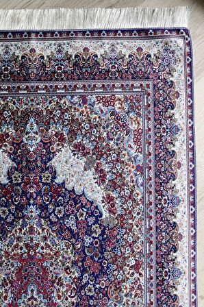 Taşınabilir Ipek Dokulu Keseli Seccade Kilim Desen S1001113