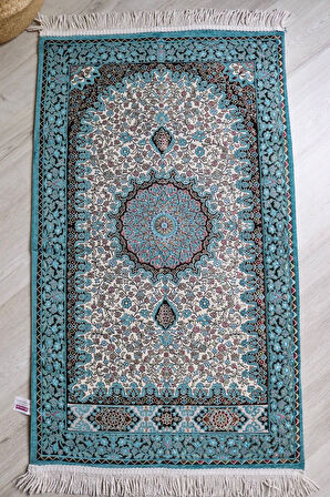 Osmanlı Desen Astarlı Lüks Seccade S1018 Mavi