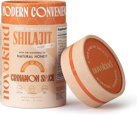 400mg Himalayan Shilajit for Men with Honey - Cinnamon, On-the-Go Energy Sticks & Immune Support for Women | 75%+ Fulvic Acid | 85+ Trace Minerals, 100% Natural, Pack of 30