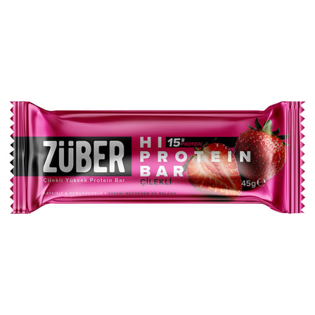 4 Adet Züber Çilekli Hi Protein Bar 45 G