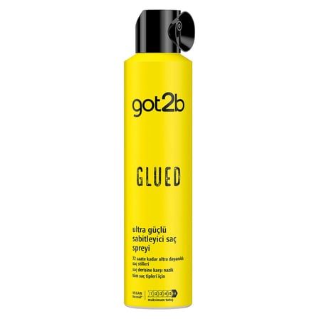 2 Adet Got2b Glued Ultra Güçlü Sabitleyici Saç Spreyi 300 Ml