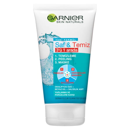 4 Adet Garnier Saf & Temiz 3ü 1 Arada 150 Ml