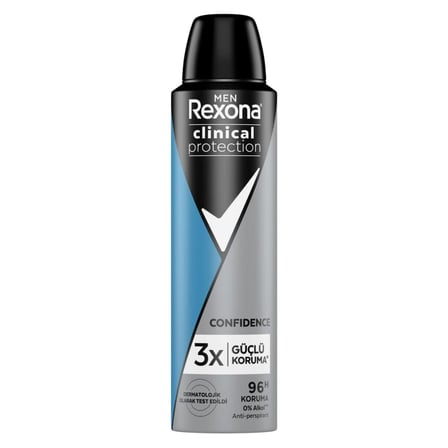 4 Adet Rexona Men Confidence Clinical Protection Deodorant 150 Ml