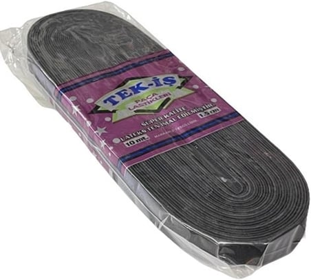 Lastik Tek-İş Sert Yumuşak Çamaşır Don Etek Bel Paça Bebe Lastiği Yassı Yumuşak 1,5cm SİYAH 10m