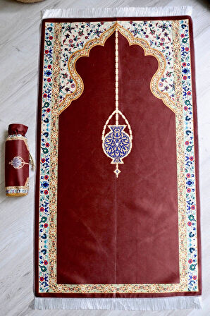 Taşınabilir Ipek Dokulu Keseli Seccade S1001-2 Lacivert