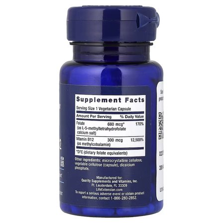BioActive Folate & Vitamin B12 90 Veg. Capsules