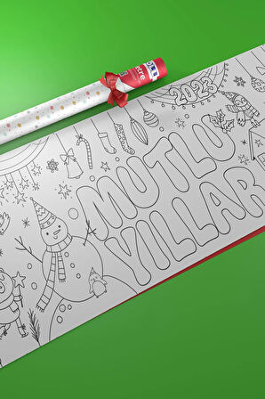 Proll 2024 Yılbaşı Boyama Kağıdı - Dev Boyama Kağıdı