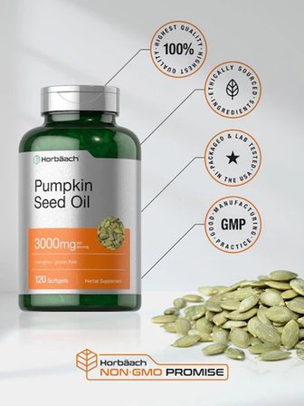 Pumpkin Seed Oil Balkabağı Çekirdeği Yağı Takviyesi 3000 mg 120 Softgel
