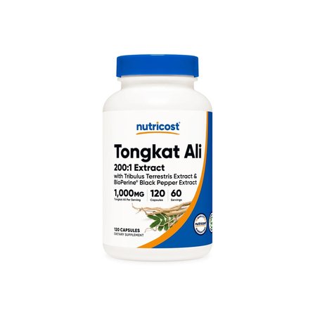 Tongkat Ali 200:1 Extract with Tribulus Terrestis Extract Bioperine & Black Pepper Extract 1,000 mg 120 Capsules