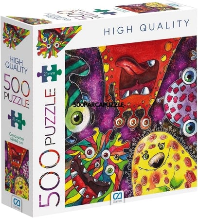 Canavarlar 500 Parça 2,2Mm Kalınlık 33X48Cm Profesyonel Hobi Puzzle Yapboz Serisi