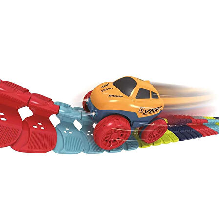 Sisbro Işıklı Limitless Car Eğlenceli Araç ve Yol Seti 201 Parça