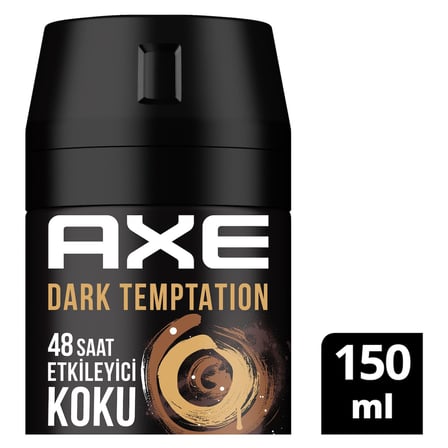 2 Adet Axe Erkek Deodorant & Bodyspray Dark Temptation 48 Saat Etkileyici Koku 150 ml