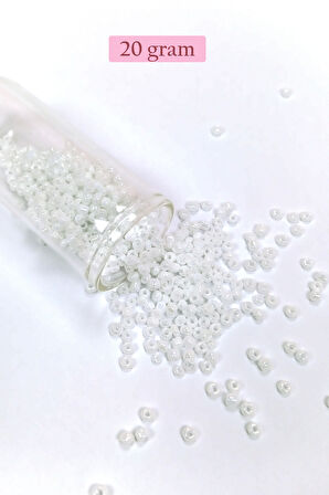 Dökme Cam Kum Boncuk (8/0) 3 mm - 4 Renk - Toplam 80 Gram - BNC416