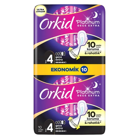 5 Adet Orkid Platinum Gece Ekstra 10 Adet